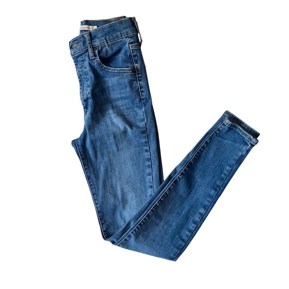 Levis Premium 720 Mile High Super Skinny Jeans Size 26 Medium Wash Womens Denim